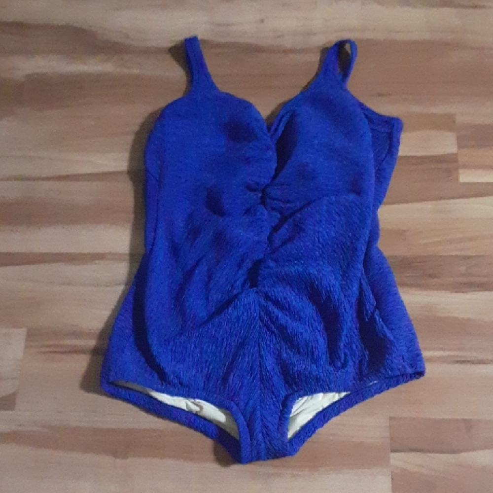 Elegant Blue Women's One Piece Swimsuit